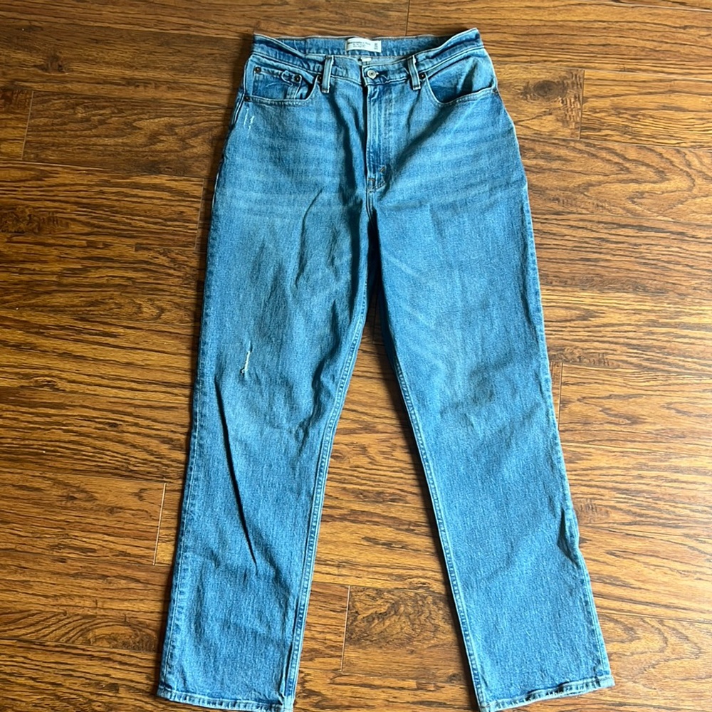 Abercrombie & Fitch Curve Love Ultra High Rise 90s straight jean size 10